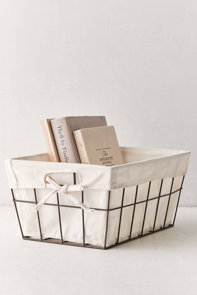 Hadley Lined Metal Storage Basket