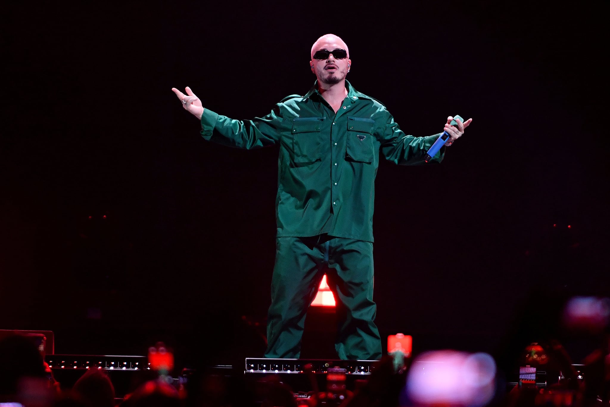 ORLANDO, FLORIDA - OCTOBER 16: J Balvin performs onstage at the 2021 iHeartRadio Fiesta Latina at the Amway Centre on October 16, 2021 in Orlando, Florida.  (Photo by Jason Koerner/Getty Images for iHeartRadio)