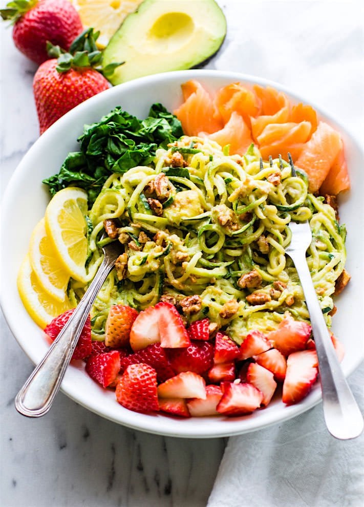 Strawberry Zucchini Noodle Bowl
