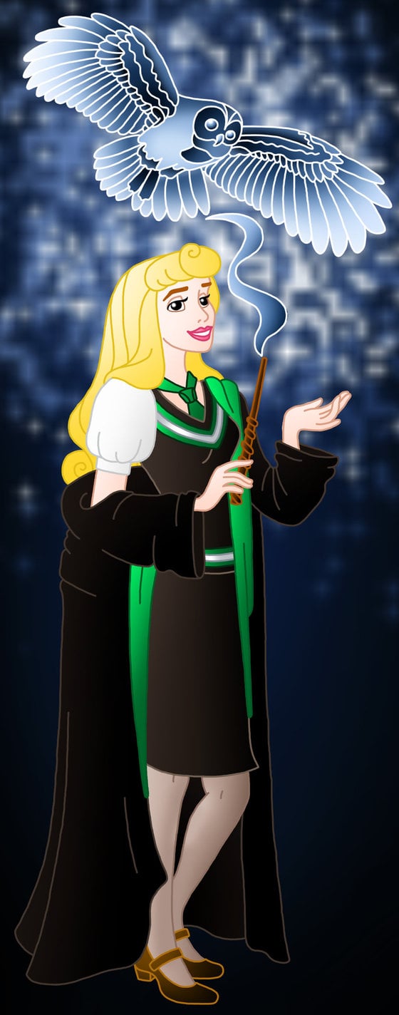 Aurora As Slytherin Disney Harry Potter Fan Art