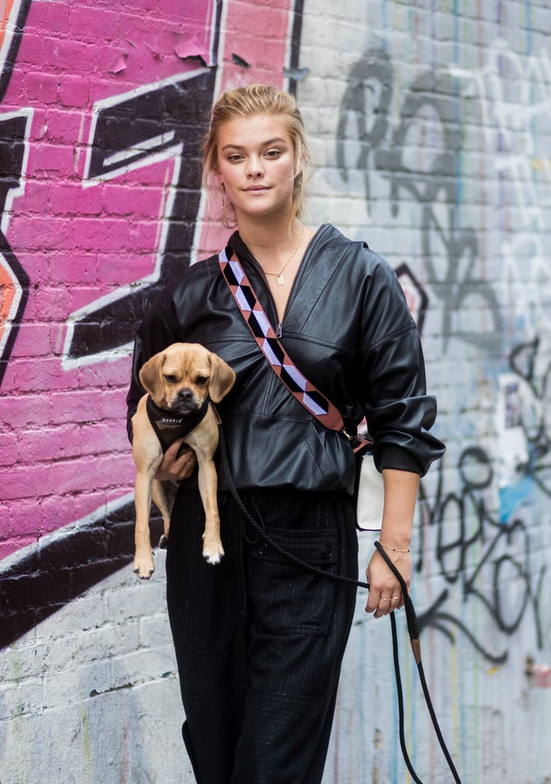 Nina Agdal Showed Off Her Puppy Wearing Zadig & Voltaire