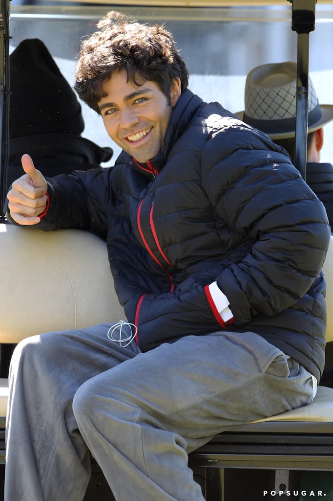 Adrian Grenier gave a thumbs up.