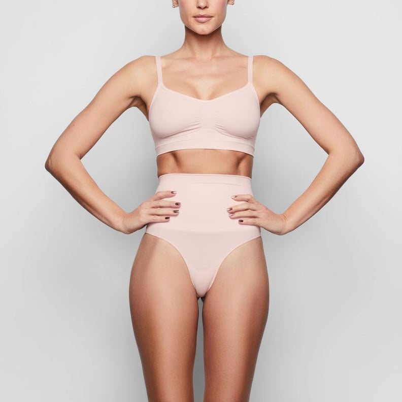 SKIMS - Kim Kardashian West wears the Sculpting Bra and Sculpting Mid Waist  Brief in Quartz — part of the limited and exclusive Valentine's Day  Collection launching Friday, February 14 at 9AM