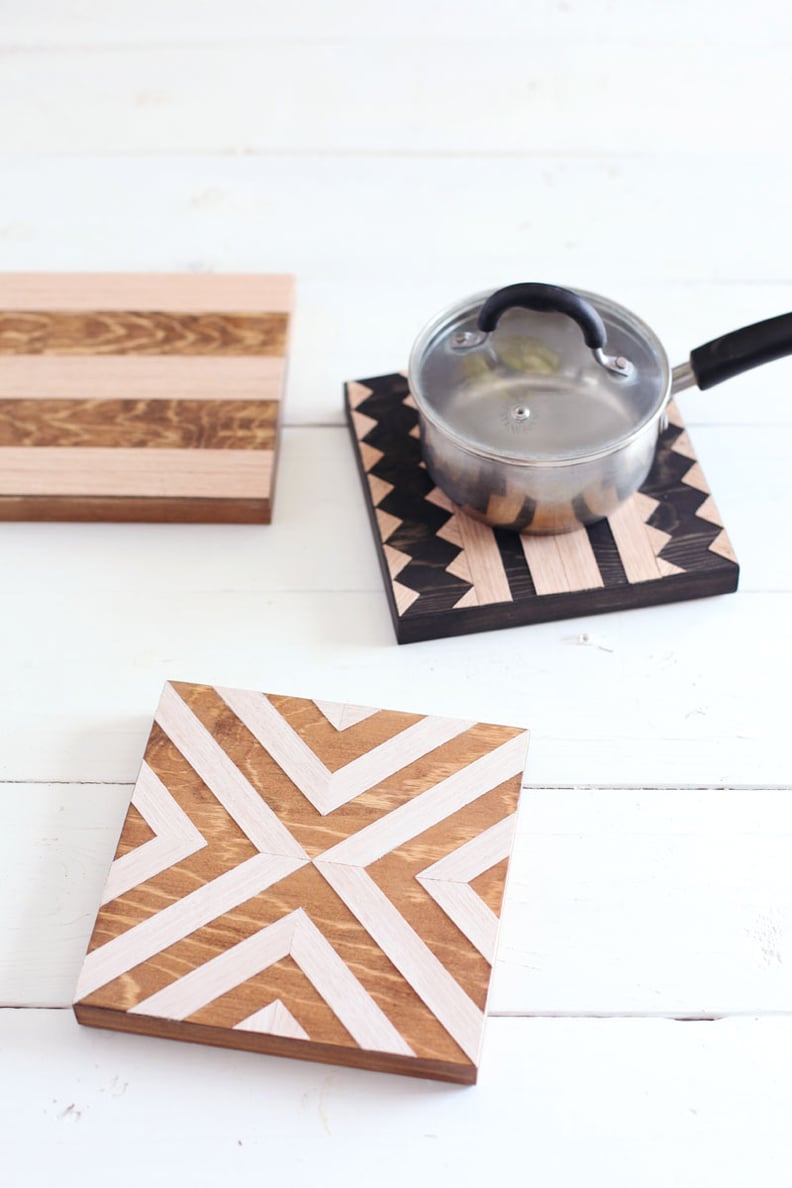 DIY Geometric Wood Trivets