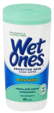 Wet Ones Sensitive Skin Hand Wipes Extra Gentle Fragrance