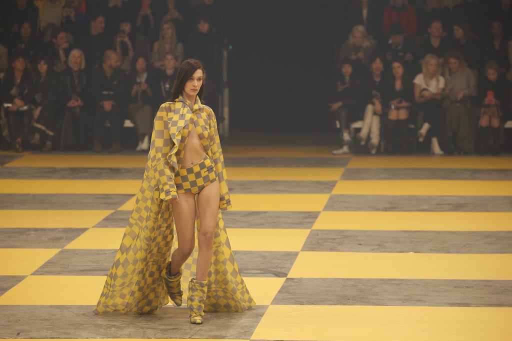 Rihanna's Off-White Yellow Checkered Cape Set April 2019