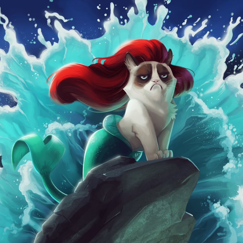 Grumpy Cat As Disney Princesses Popsugar Australia Love