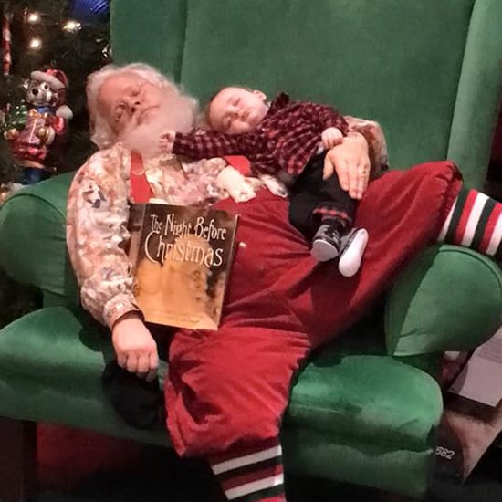 Picture of Sleeping Baby on Santa's Lap