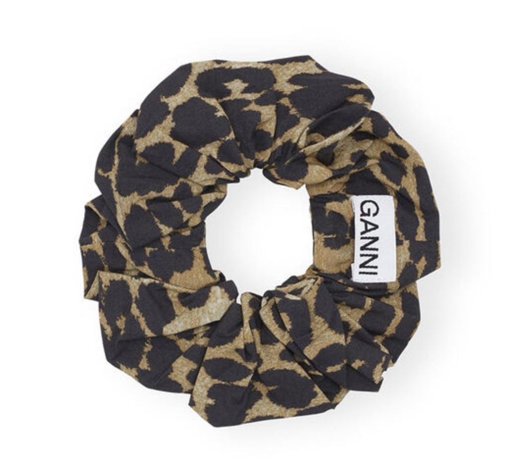 Ganni's Leopard Cotton Scrunchie