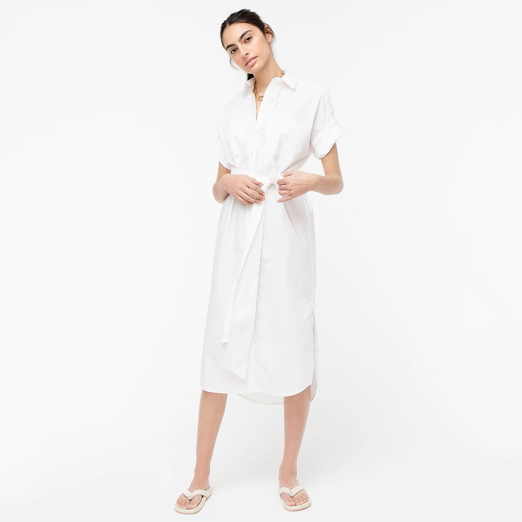 Fresh Paint of White: Cotton Poplin Shirtdress