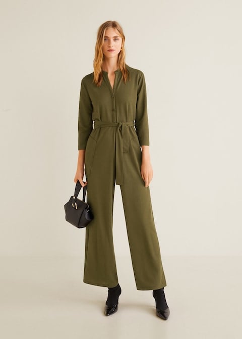 Mango Long Chest Pocket Jumpsuit