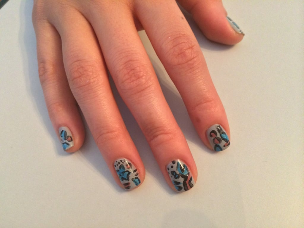 Burberry Fall 2014 Floral Design Nail Art Diy Popsugar Beauty