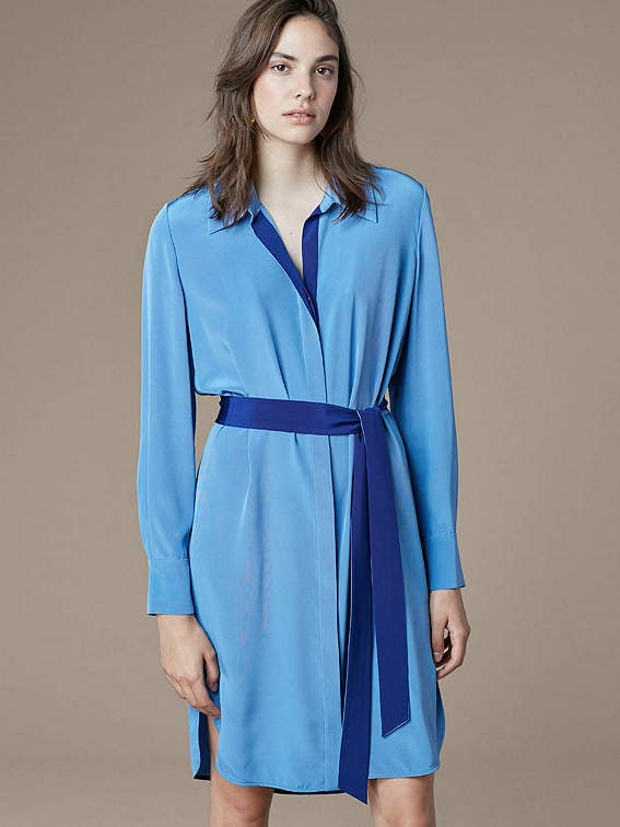 dvf long sleeve shirt dress