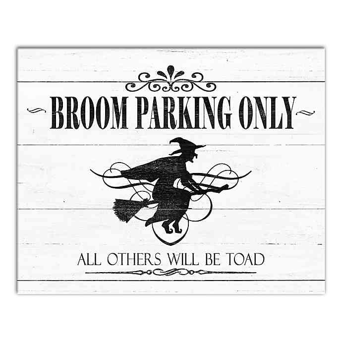 Designs Direct Broom Parking Only Canvas Wall Art