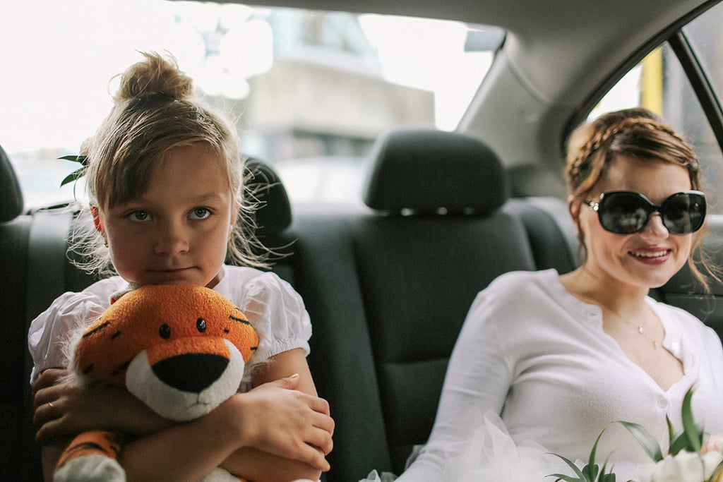 Little Girl Is Ring Bearer in Mom's Wedding