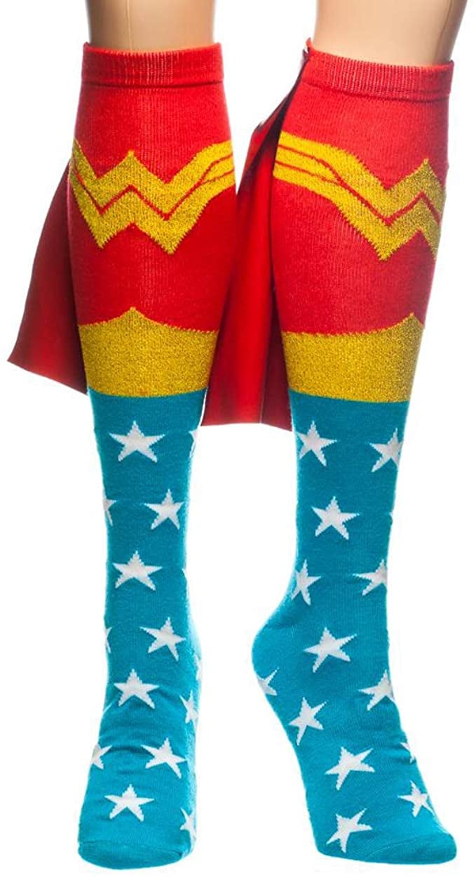 Fun Socks: Wonder Woman Knee High Cape Socks