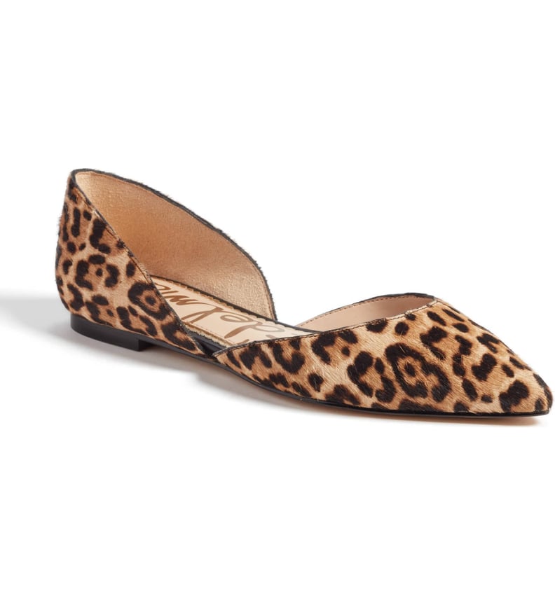 Sam Edelman Rodney Pointy-Toe Genuine Calf-Hair Flat