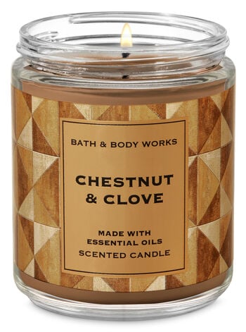 Bath & Body Works Chestnut & Clove Single Wick Candle