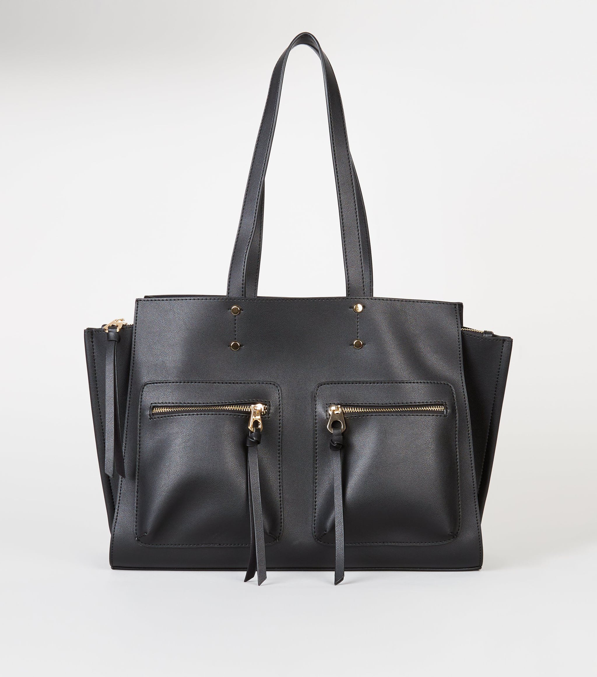 new look black tote handbag