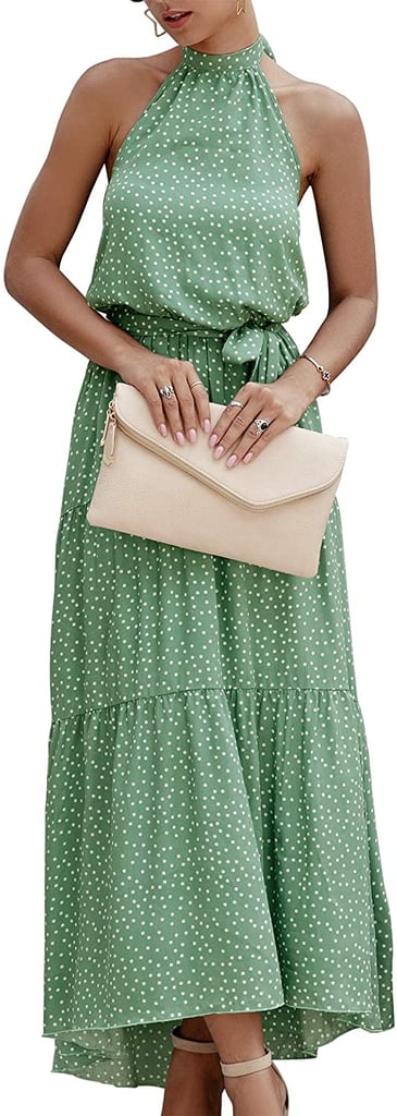 A Halterneck Look: PRETTYGARDEN Halter Sleeveless Maxi Dress