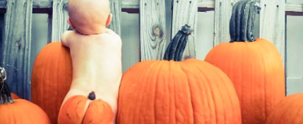 Babies With Pumpkins Painted on Butts