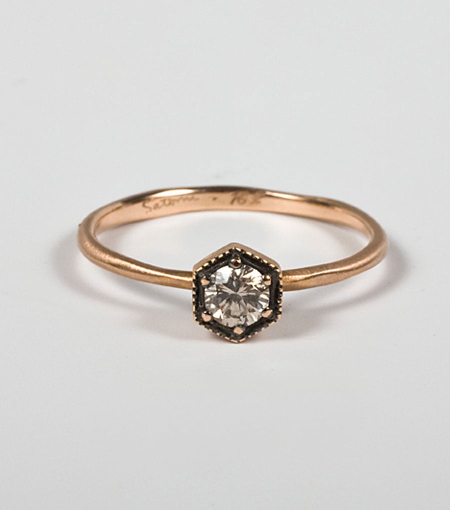 Rose Gold Hexagon Ring Rose Gold Hexagon Ring