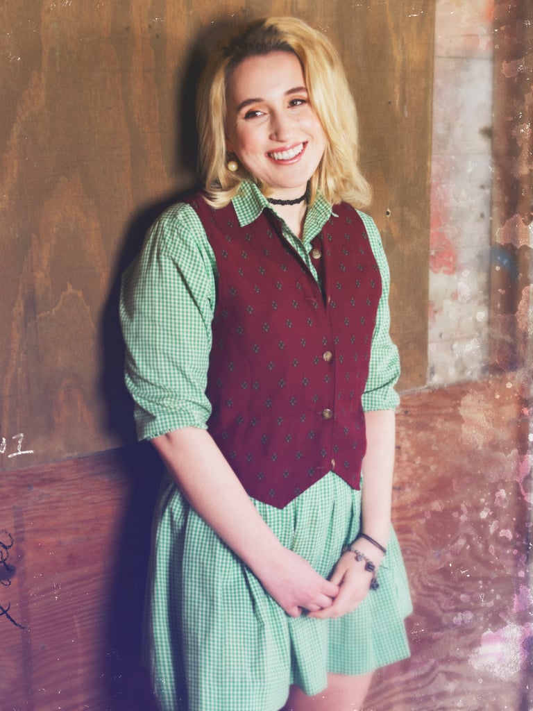 "Men's and women's clothes were proven to be false distinctions by Mallory."
"Mallory's clothes came from everywhere, including old uniforms. We looked for the overlooked. The lining of a jacket became a vest. A jacket became a canvas. Men's and women's clothes were proven to be false distinctions by Mallory. She wears what she likes, what she finds, and what she creates, and doesn't let her clothes define her," Taneia said. 
Harley ended up taking home a pair of Mallory's men's trousers from the '93 period, along with an oversize sweatshirt from '95 that she loved. "I think I asked to take literally all of my wardrobe home, but I was not allowed. Every time we wrapped an outfit, I was like, 'Can I have this?' I regret not stealing things," Harley joked.