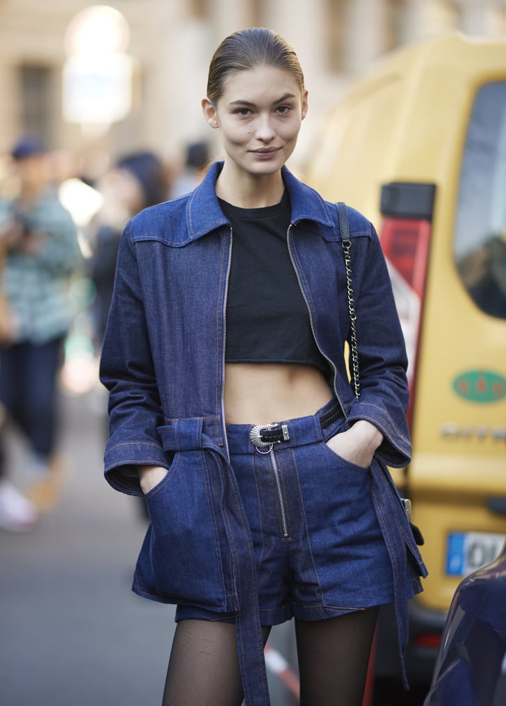 Can't stand jeans in the summer? | Cool Denim-on-Denim Street Style and ...
