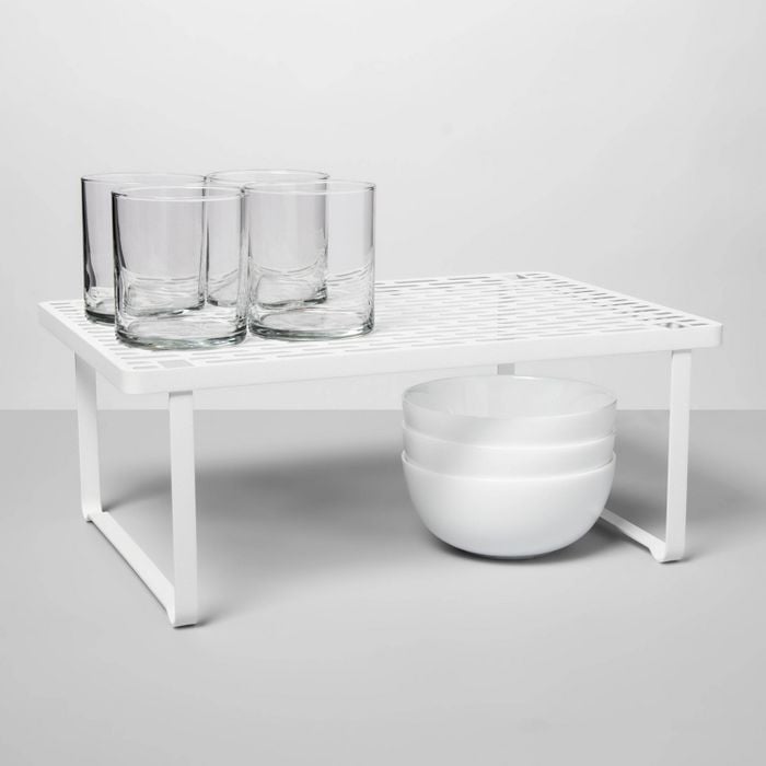Get a Boost: Punched Metal Riser Shelf