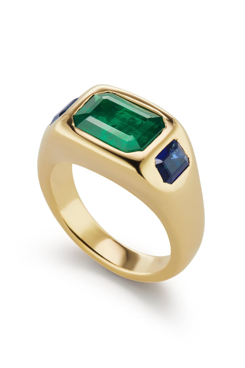 Brent Neale Emerald and Sapphire Ring