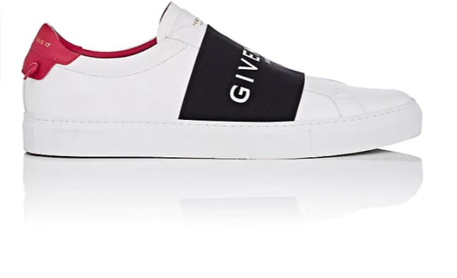 Wear your logomania from head to toe with these Givenchy Logo-Band Leather Sneakers ($625).