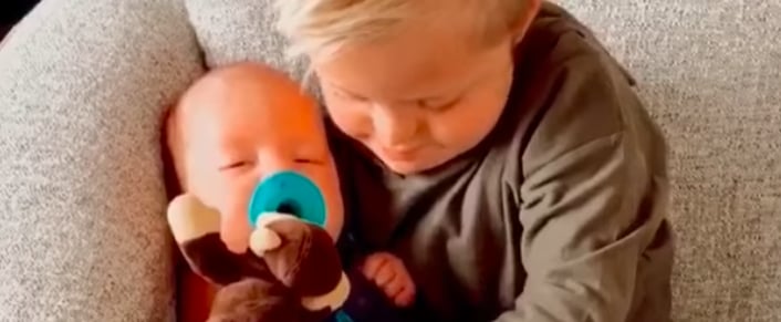 Boy With Down Syndrome Comforts Baby Brother | Video
