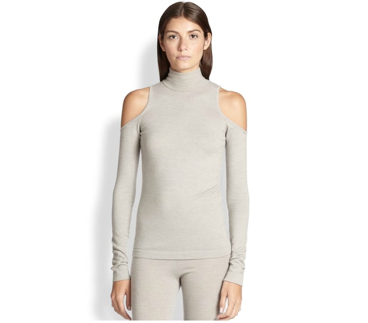 Donna Karan Cold Shoulder Turtleneck Sweater How To Wear Turtleneck Sweaters Celebrity Style 