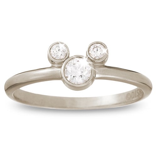 Diamond Mickey Mouse Icon Ring