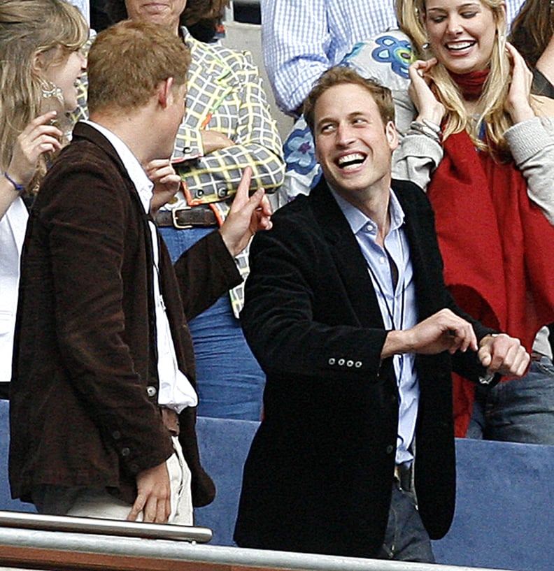 Harry and William at the Concert For Diana in London in July 2007