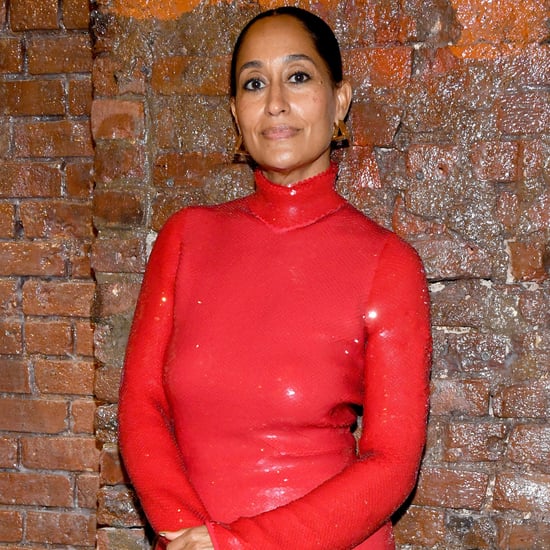 Tracee Ellis Ross Wears a Red Sequinned Bottega Veneta Dress