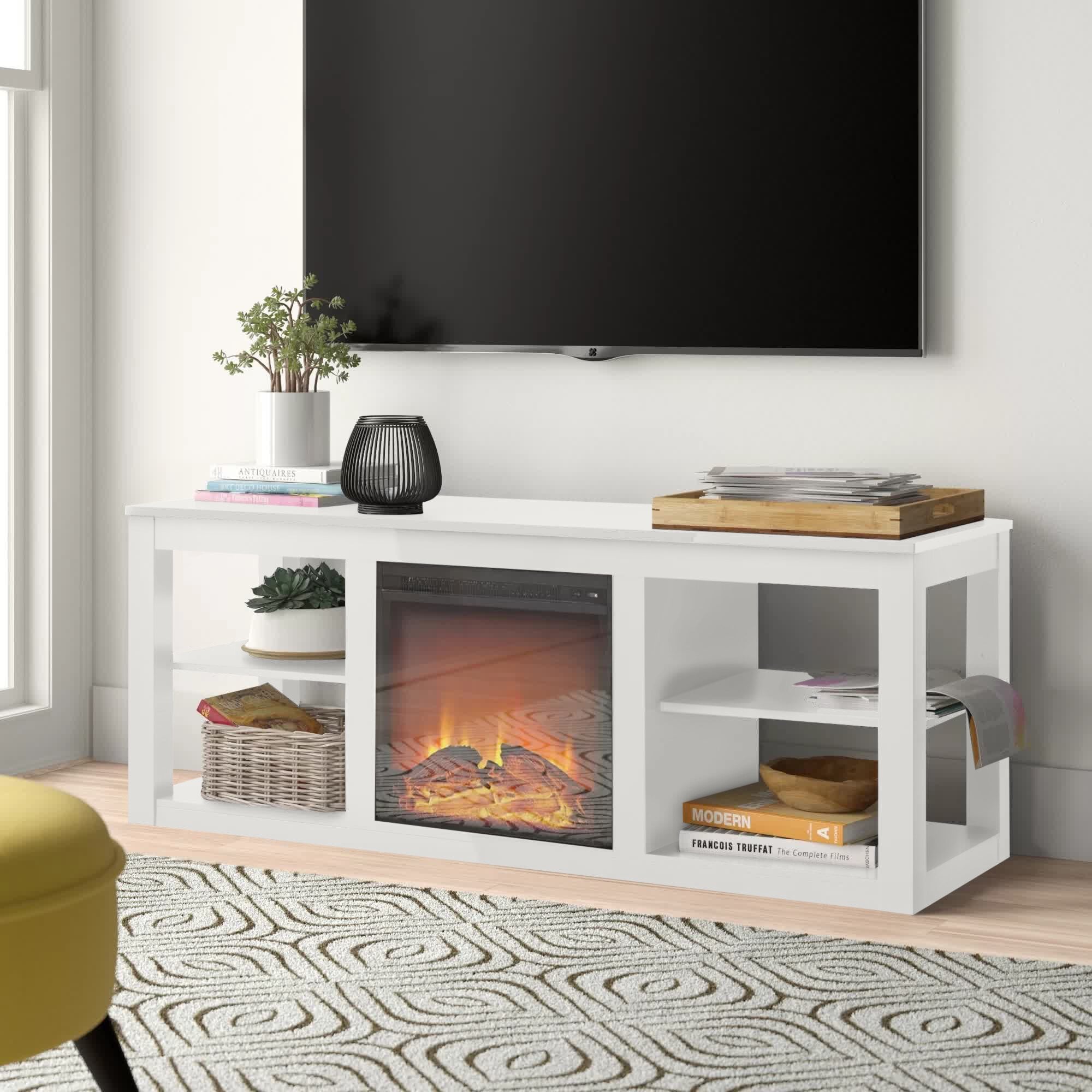 Rickard tv sale stand with fireplace