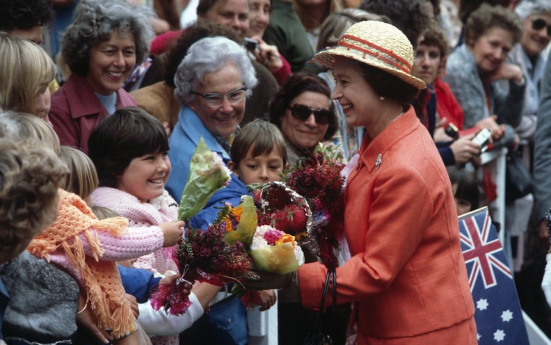 Queen Elizabeth II greets well-wishers in Australia in 1981.