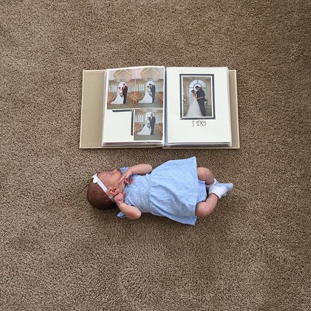 Baby vs. wedding scrapbook.