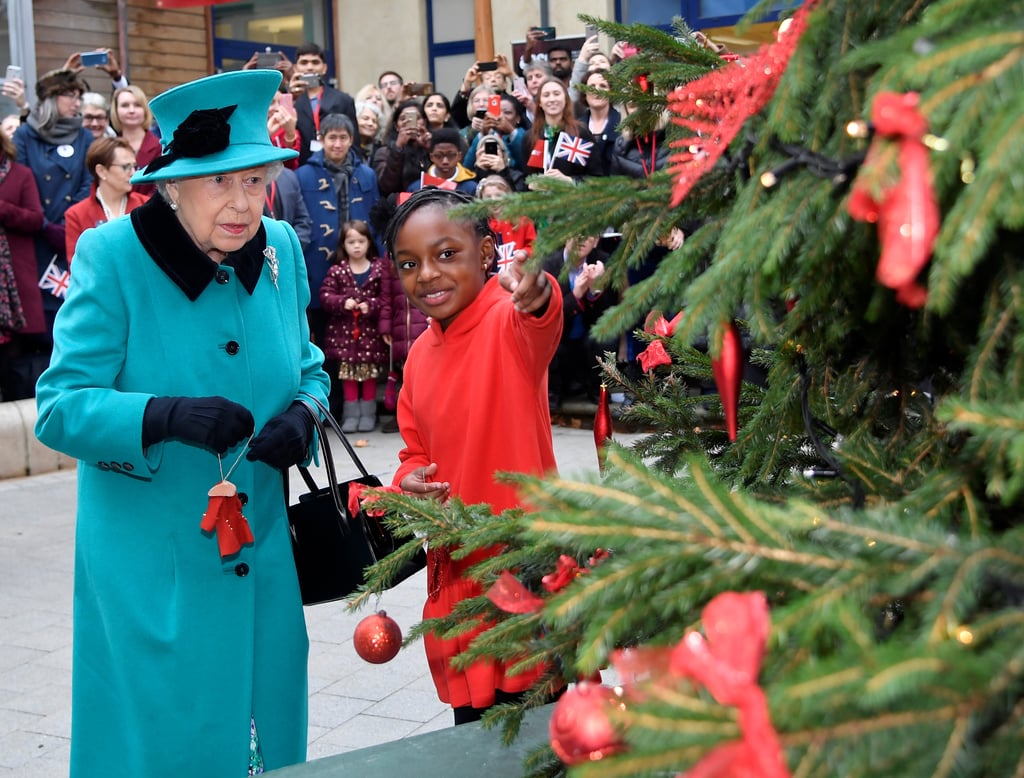 Queen Elizabeth II at Coram Charity in London December 2018