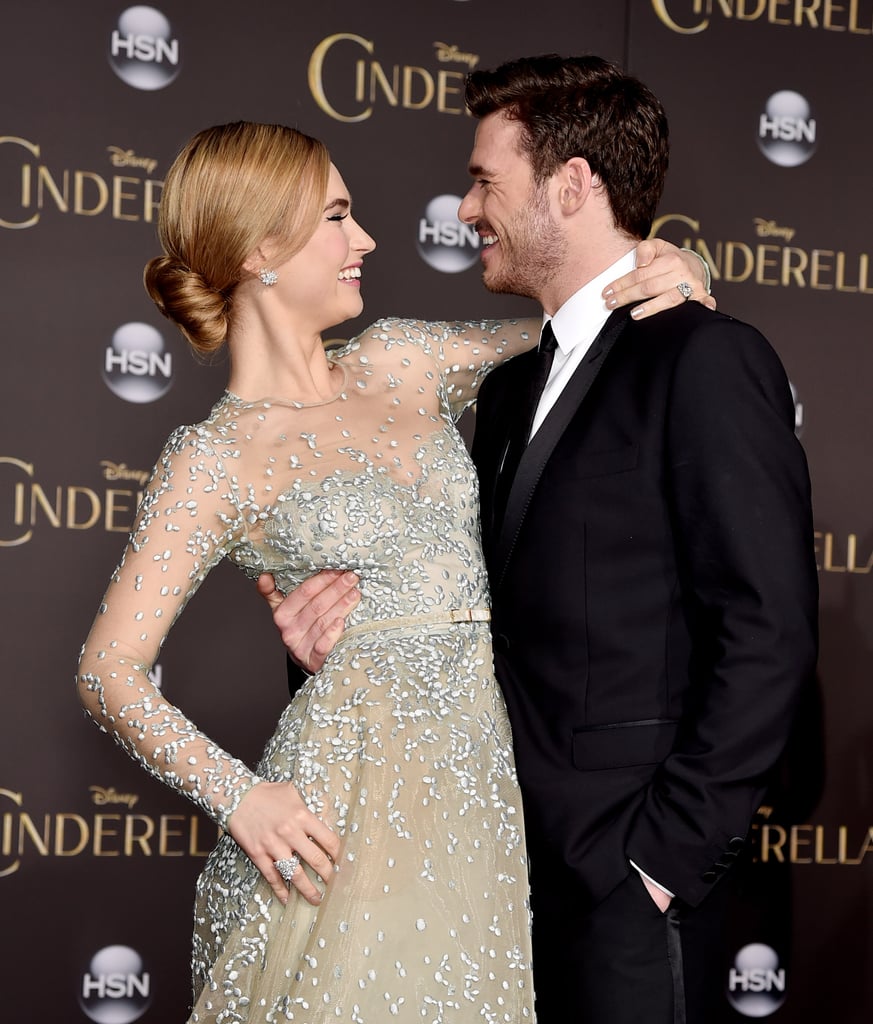 Lily James and Richard Madden at Cinderella Premiere Photos