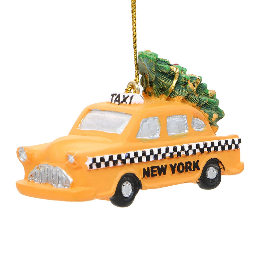 纽约市出租车和圣诞树装饰品