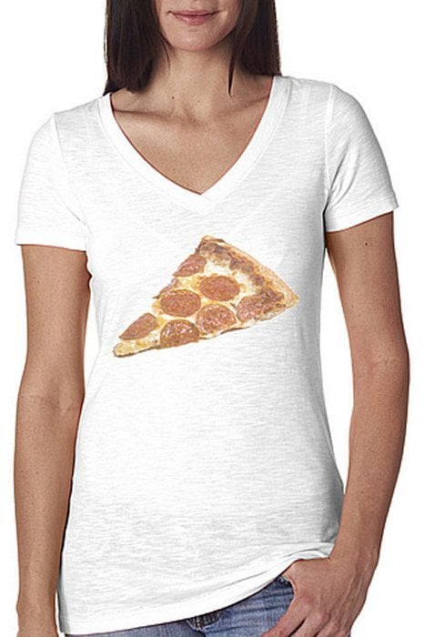 Bluefly Pizza Time V-neck Shirt