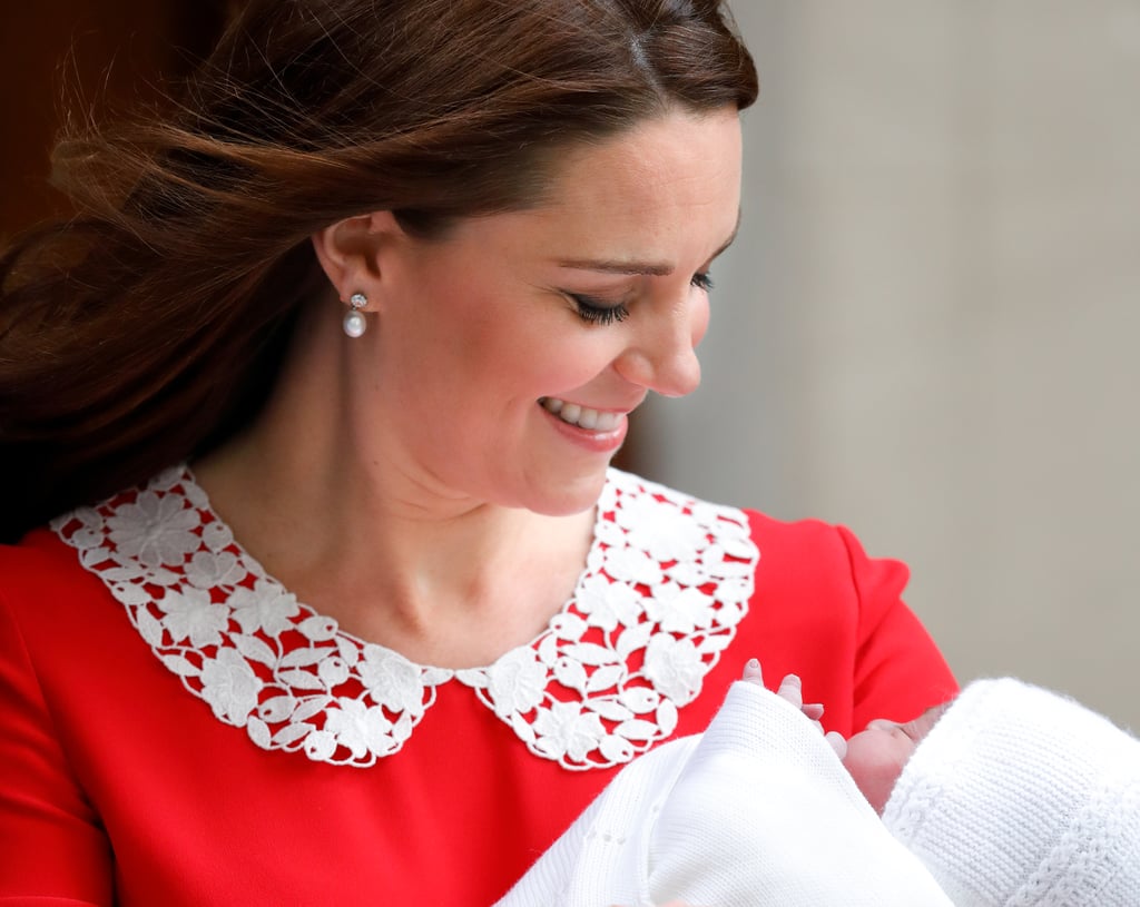 How sweet is this snap of Kate looking at a newborn Prince Louis?