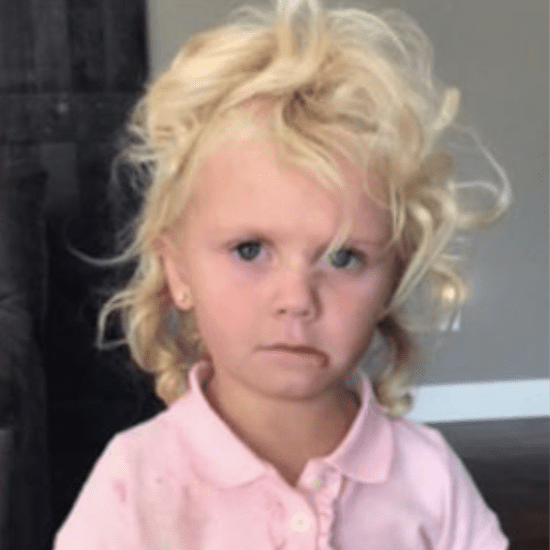 Little Girl's Before-and-After First Day of School Photos