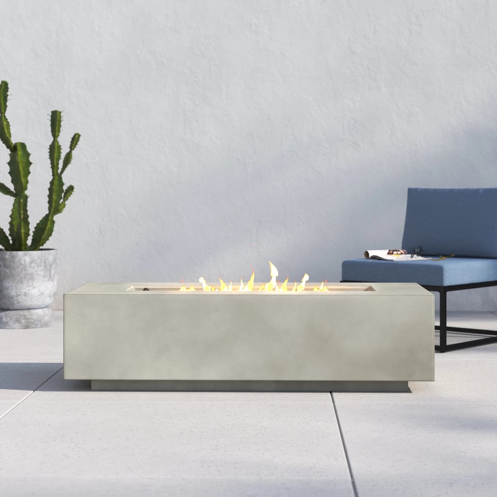 A Contemporary Fire Pit Table: All Modern Latitude Concrete Propane Outdoor Fire Pit Table