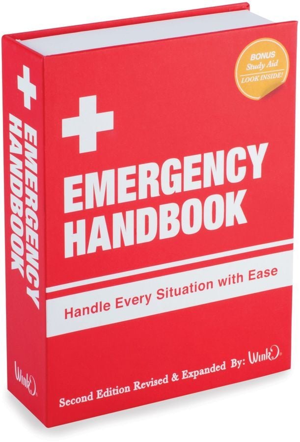 Emergency Handbook Book Flask