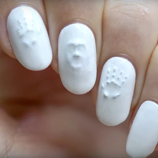 3D Ghost Halloween Nail Art