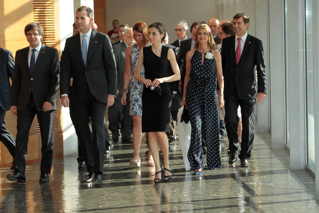 Queen Letizia Black Hugo Boss Dress July 2016