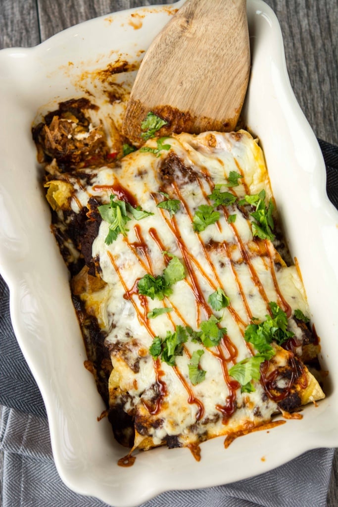 BBQ Pulled Pork Enchiladas